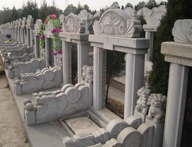 广安晶白玉墓碑